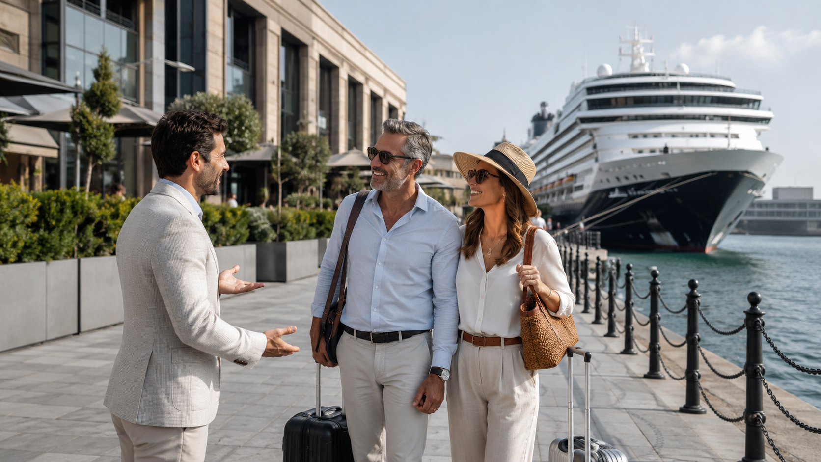 Friendly cruise passenger meeting point at Galataport